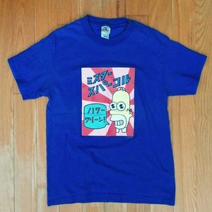 Rare 2002 The Simpsons Graphic Tshirt Royal Blue Mr. Sparkle Homer Size Small